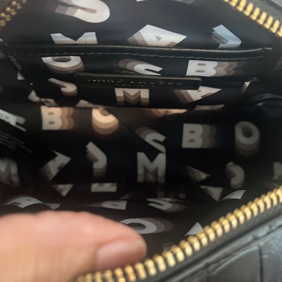 Marc Jacobs Flash Croc Print Crossbody - Black with Gold Hardware - Picture 4 of 16